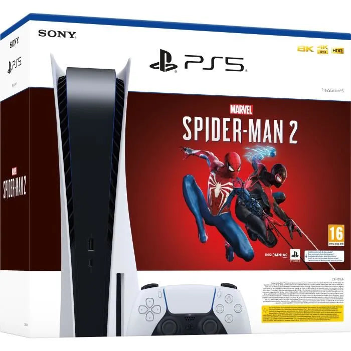 Console PlayStation 5 – Édition Standard + Marvel’s Spider-Man 2