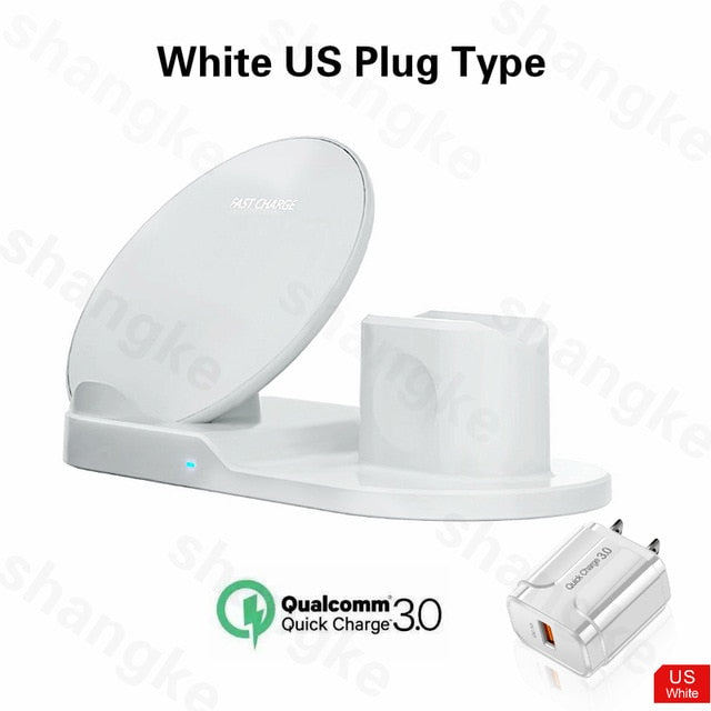 3 in 1 Fast Wireless Charger Dock Station