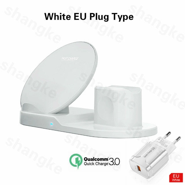 3 in 1 Fast Wireless Charger Dock Station