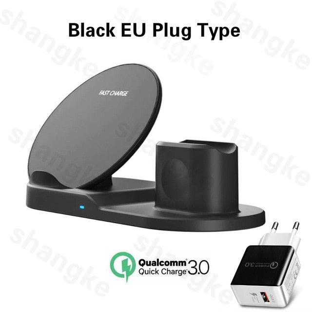 3 in 1 Fast Wireless Charger Dock Station